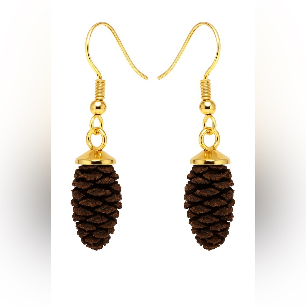 Pine Cone Earrings Fall Autumn Forest Mountains Nature